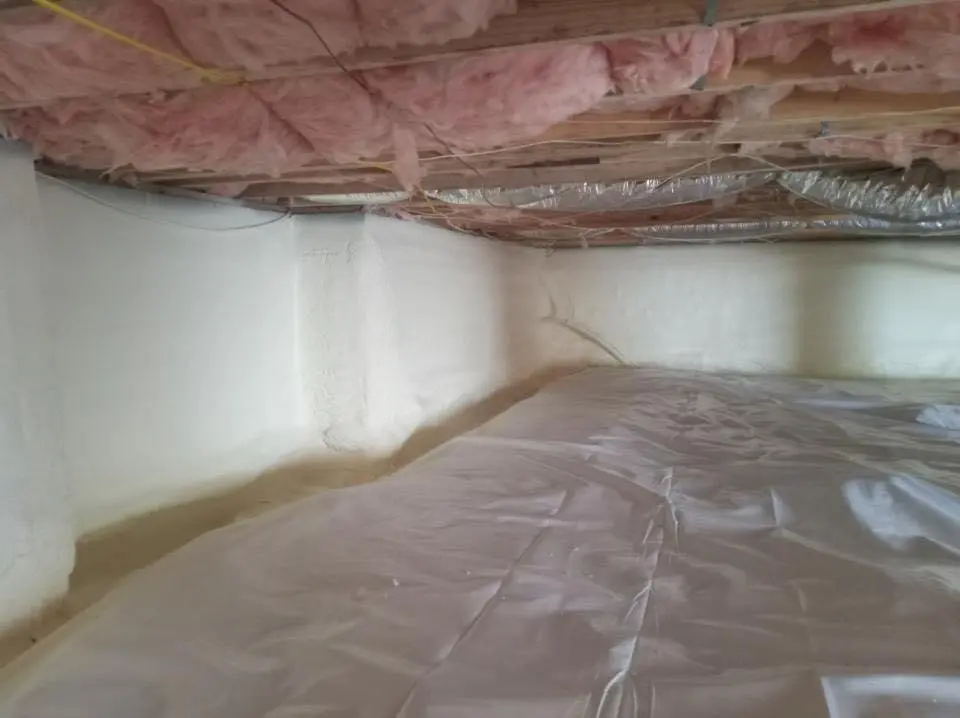 Crawl space encapsulation with closed-cell spray foam for Roof Maintenance in Jacksonville